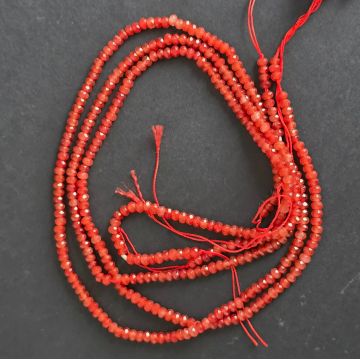 Sirag margele pietre semipretioase discuri fatetate CARNEOL