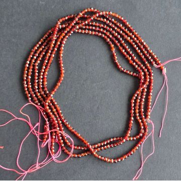 Sirag margele pietre semipretioase discuri fatetate GRANAT