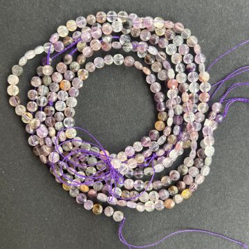 Sirag margele pietre semipretioase discuri fatetate SUPER 7