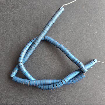 Sirag margele pietre semipretioase discuri HEMATIT BLUE