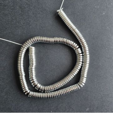 Sirag margele pietre semipretioase discuri HEMATIT SILVER