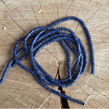 Sirag margele pietre semipretioase discuri LAPIS LAZULI | Model 1