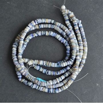 Sirag margele pietre semipretioase discuri LAPIS LAZULI | Model 2