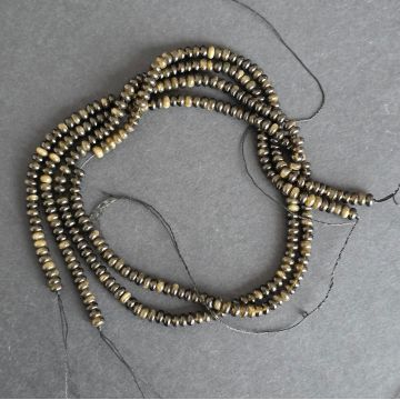 Sirag margele pietre semipretioase discuri OBSIDIAN AURIU