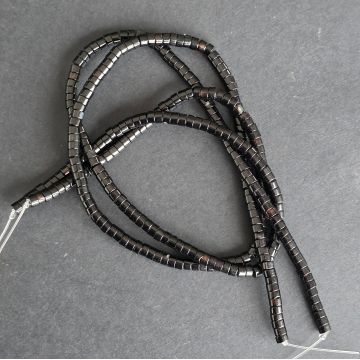 Sirag margele pietre semipretioase discuri ONIX NEGRU