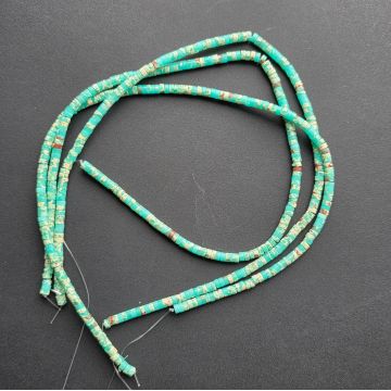 Sirag margele pietre semipretioase discuri REGALIT ALBASTRU