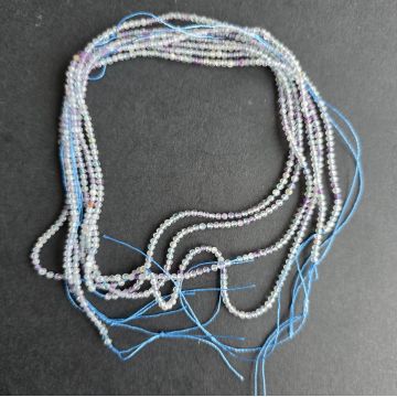 Sirag margele pietre semipretioase sfere fatetate FLUORIT MOV