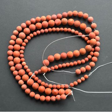 Sirag margele pietre semipretioase sfere JASP ROSU MAT