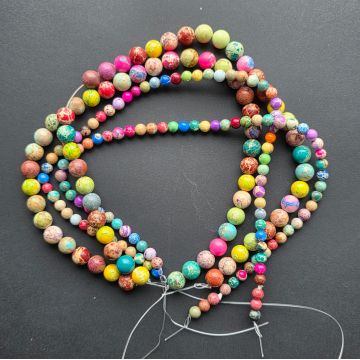 Sirag margele pietre semipretioase sfere REGALIT MIX