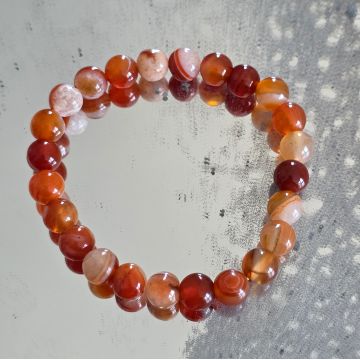 Bratara carneol dungat 8 mm