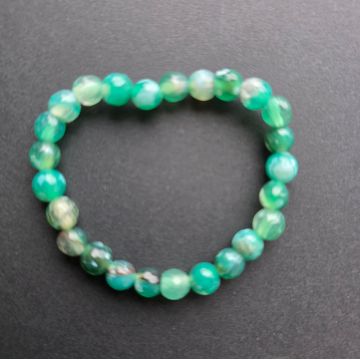 Bratara copii fatetata agat verde 6 mm | Model 2
