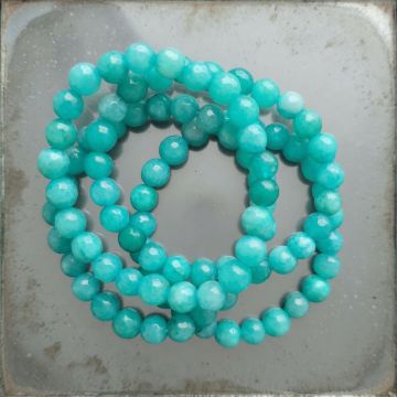 Bratara copii fatetata jad verde-albastru