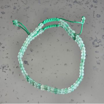 Bratara fatetata aventurin verde 3 mm snur reglabil