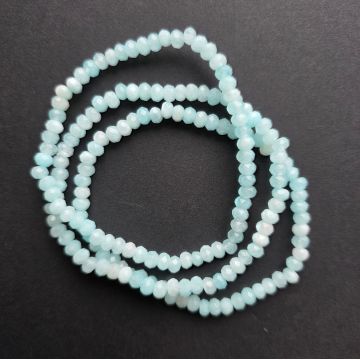 Bratara fatetata discuri agat sky 4 mm