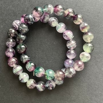 Bratara fluorit curcubeu 9-10 mm | Model 2