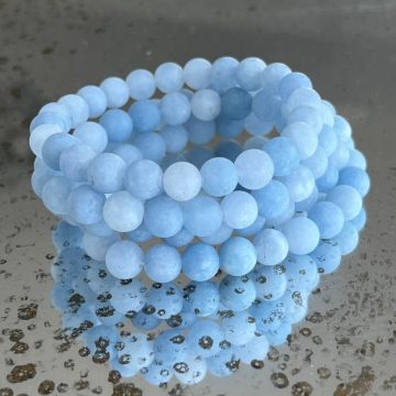 Bratara jad albastru mat 8 mm