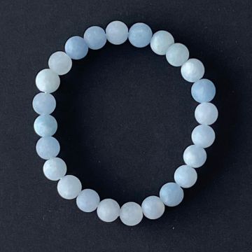 Bratara jad albastru mat 8 mm