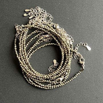 Bratara reglabila fatetata pirita 2 mm | Model 2