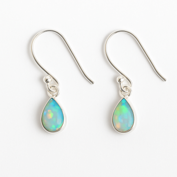 Cercei Argint 925 cu Opal Etiopian - Eleganta si Protectie Energetica