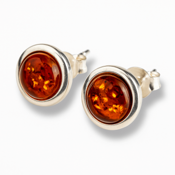 Cercei Clasici cu Chihlimbar Autentic si Montura Fina din Argint 925