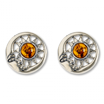 Cercei spirituali ,   Chihlimbarul care uneste energia si intuitia in montura argint 925