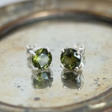 Cercei stud argint moldavit 5 mm Round