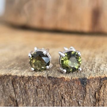 Cercei stud argint moldavit 5 mm Round