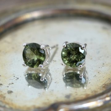 Cercei stud argint moldavit 6 mm Round