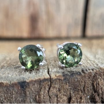 Cercei stud argint moldavit 6 mm Round