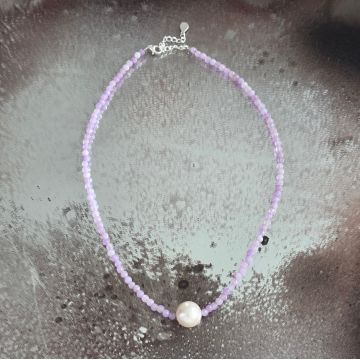 Colier agat Lavender #252