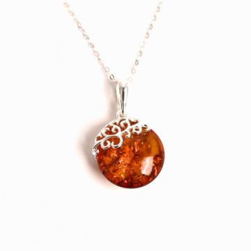 Colier argint 925 cu chihlimbar natural - eleganta si protectie