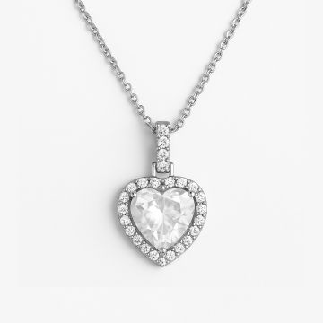 Colier Big Heart White