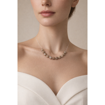 Colier din argint 925 cu jad | Lithos - Default Title