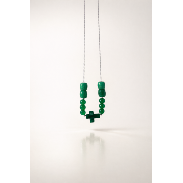Colier din argint 925 cu jad | Verde Atlántico - Default Title