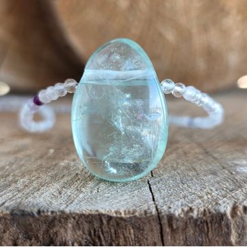 Colier fluorit curcubeu Rainbow#257