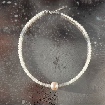 Colier jad alb Purity #263