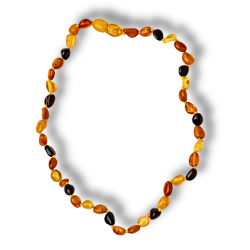 Colier Natural din Chihlimbar Multicolor ,   Galben si Maro Rosiatic pentru Protectie, Energie si Echilibru