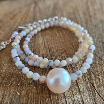 Colier opal roz Peace #247