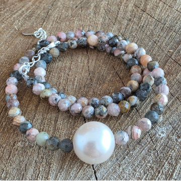 Colier rodocrozit Love #246