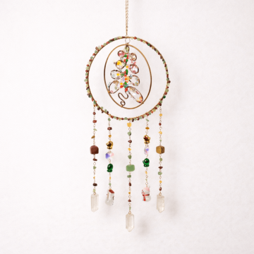 Dreamcatcher cu Pietre Naturale ,   Stabilitate, Echilibru si Claritate Interioara