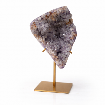 Geoda din ametist naturala pe suport metalic ,   cristal brazilian unicat 1.05 g