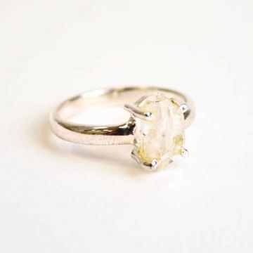 Inel argint 925 cu Herkimer Diamond ,   Claritate si Energie Divina