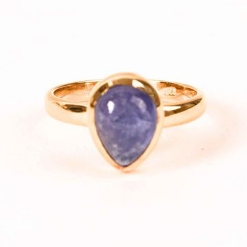 Inel Argint 925 cu Tanzanit in Forma de Lacrima  Marime 55 (EU)   7 (US),   Transformare si Claritate Spirituala