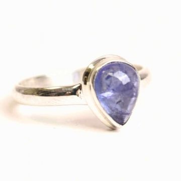 Inel Argint 925 cu Tanzanit Lacrima ,   Vindecare si Claritate Interioara