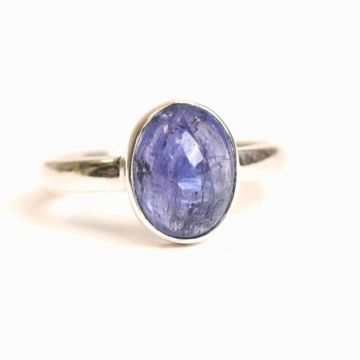 Inel Argint 925 cu Tanzanit Oval ,   Lumina Intuitiei si Echilibrului