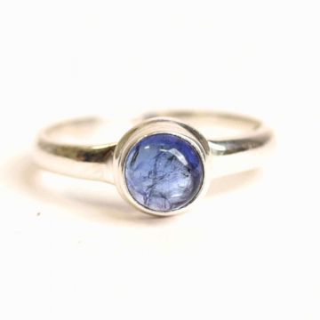 Inel Argint 925 cu Tanzanit Rotund ,   Claritate si Transformare Interioara