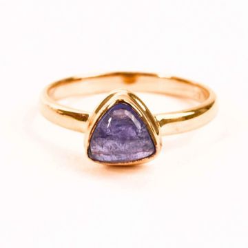 Inel Argint 925 cu Tanzanit Triunghiular Marime 62 (EU)   10 (US) ,   Protectie si Evolutie Spirituala