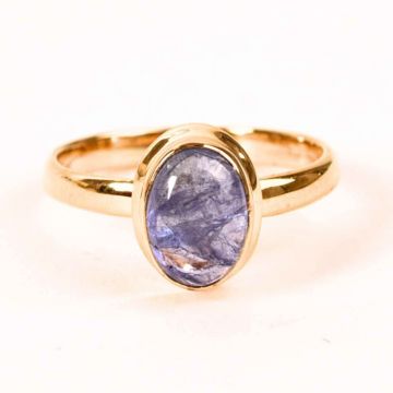 Inel Argint 925 placat cu Aur 18K si Tanzanit ,   Claritate Interioara si Luminare Spirituala