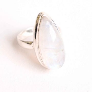 Inel cu Piatra Lunii si montura din Argint 925 6.39 gr Marime 49   5 ,   Intuitie Sporita si Echilibru Emotional