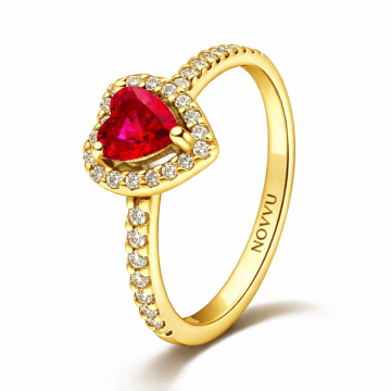 Inel Red Heart Gold - 48